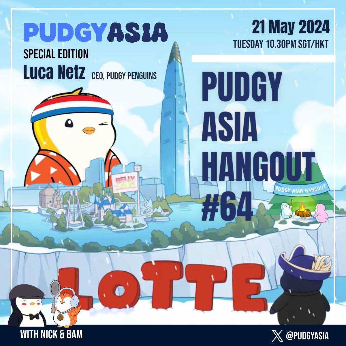Penguin Summer just kicked off! We’re speaking with Luca about Lotte, the retail expansion and even more alpha for Asia 🔥

It’ll be 30 minutes later than our usual time, so set your reminders below 👇🏼:
x.com/i/spaces/1vAGR…