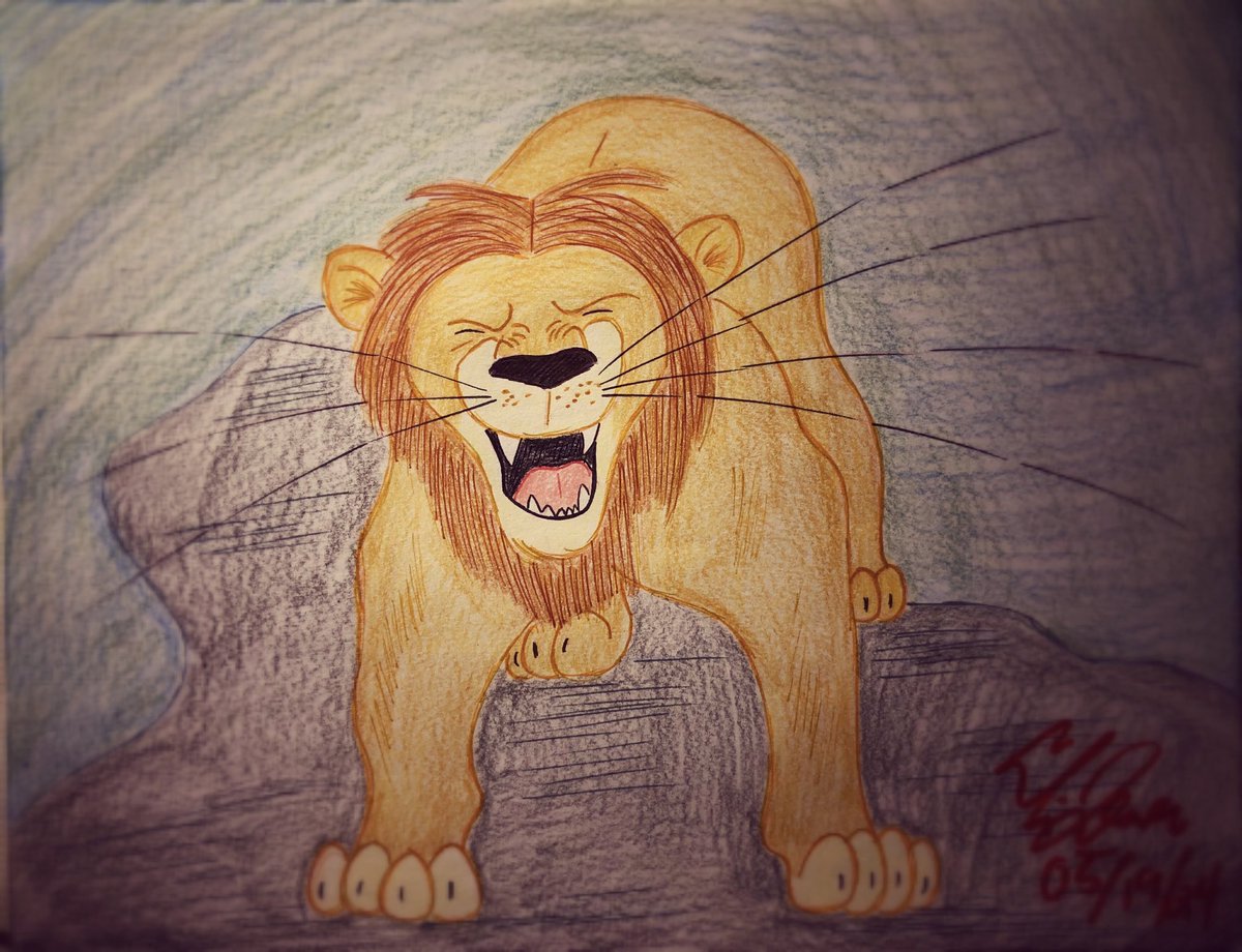 🦁 Mufasa’s mighty roar 🐾 #Mufasa #MufasaTheLionKing #TheLionKing #characterstudy #Disneyfanart #lion #roaring @AaronPierre6 @jamesearljones @Disney @DisneyStudios @TheLionKingWiki