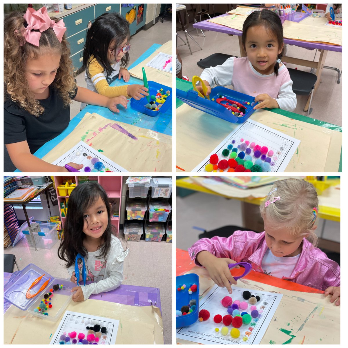Pre-K cuteness overload! Practicing our fine motor skills and color sorting while deciding “Who has the longest caterpillar?” Such a blast! <a href="/HumbleISD_HHE/">Hidden Hollow Elementary</a> <a href="/hheptakingwood/">Hidden Hollow PTA</a> <a href="/HumbleISD_Arts/">Humble ISD Fine Arts</a> <a href="/VisualArtHumble/">Humble ISD Visual Arts</a>  <a href="/ericcarle/">eric carle</a> #HumbleIsdArtists #elementaryart