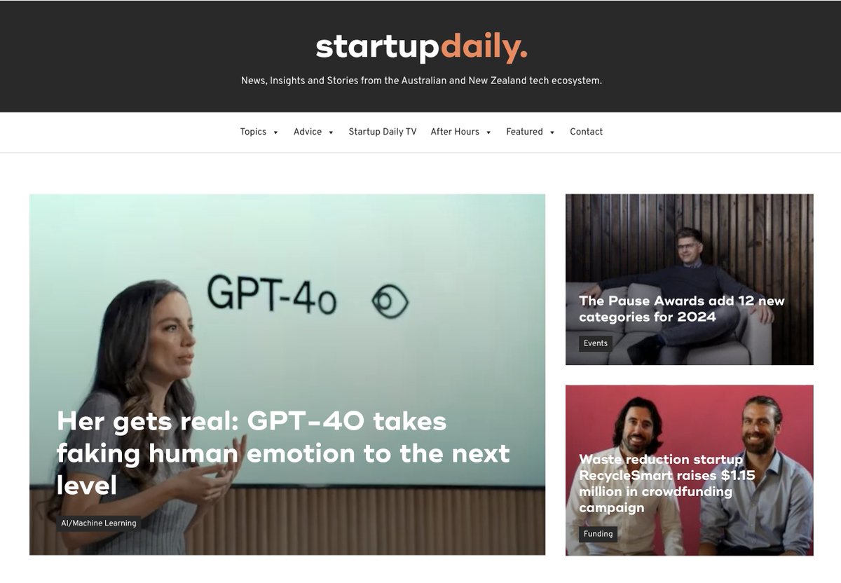 George Hedon (@getdigital) on Twitter photo Personal daily highlight - thanks <a href="/StartupDailyANZ/">STARTUP DAILY</a> for the top 3 news this morning about <a href="/PauseAwards/">Pause Awards</a> 2024 launch! Read full article: startupdaily.net/topic/events/t… Personal daily highlight - thanks <a href="/StartupDailyANZ/">STARTUP DAILY</a> for the top 3 news this morning about <a href="/PauseAwards/">Pause Awards</a> 2024 launch! Read full article: startupdaily.net/topic/events/t…