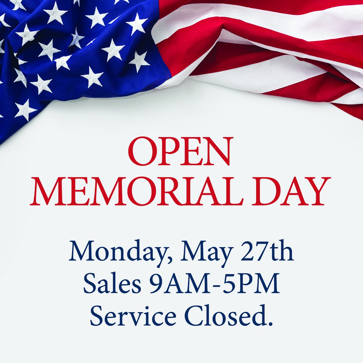 **5/27 special hours!** 🕙 
Swing by and discover exclusive offers as we salute those who served. 🚗🇺🇸 
.
.
.
#mercedesbenzofparamus #mercedesbenz #mbusa #BrandLoyalty #MercedesBenz #luxurycars #carshopping #luxurycars #luxurybrand #paramus #paramusnj