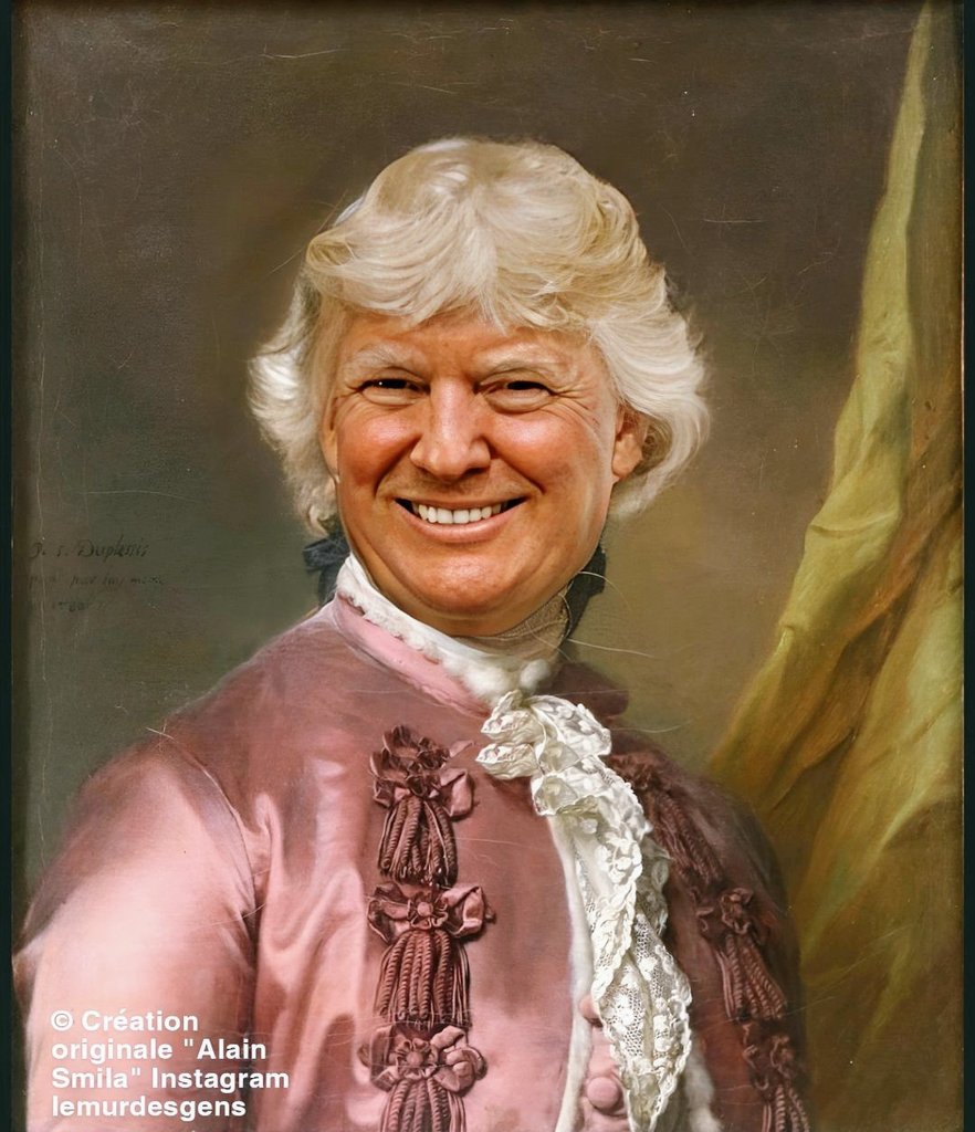 Donald Trump 😉😋 D'après un autoportrait de l'artiste Joseph Duplessis 1780 © Création unique 'Alain Smila' France 🇨🇵 Paris 🇫🇷