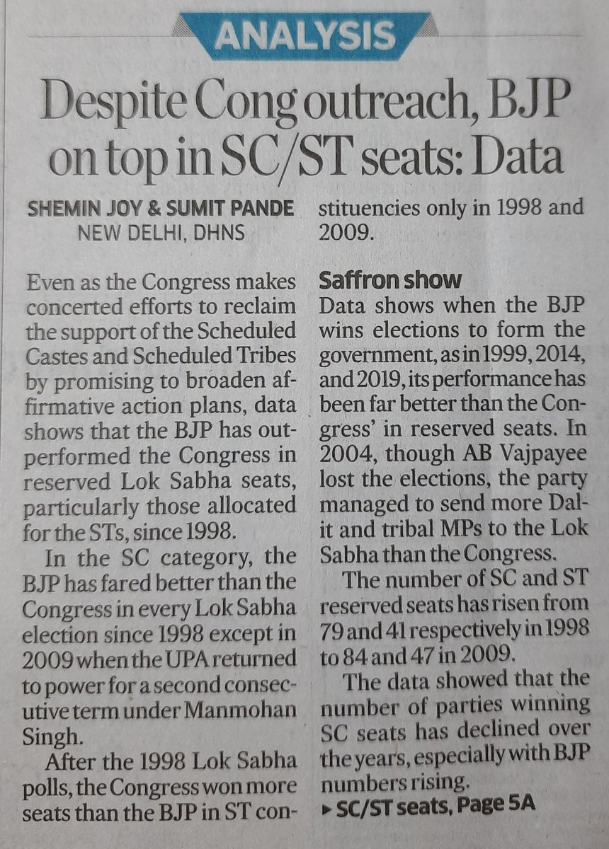 BJP has outperformed the Congress in reserved(SC/ST) Lok Sabha Seats, since 1998. 

You tell me, hand on heart. Is this Saffronisation of the Ambedkarite-Periyarite-Mandalite Movements, or is it Bahujanisation of the Hindutva Movement? 

We all know the answer.