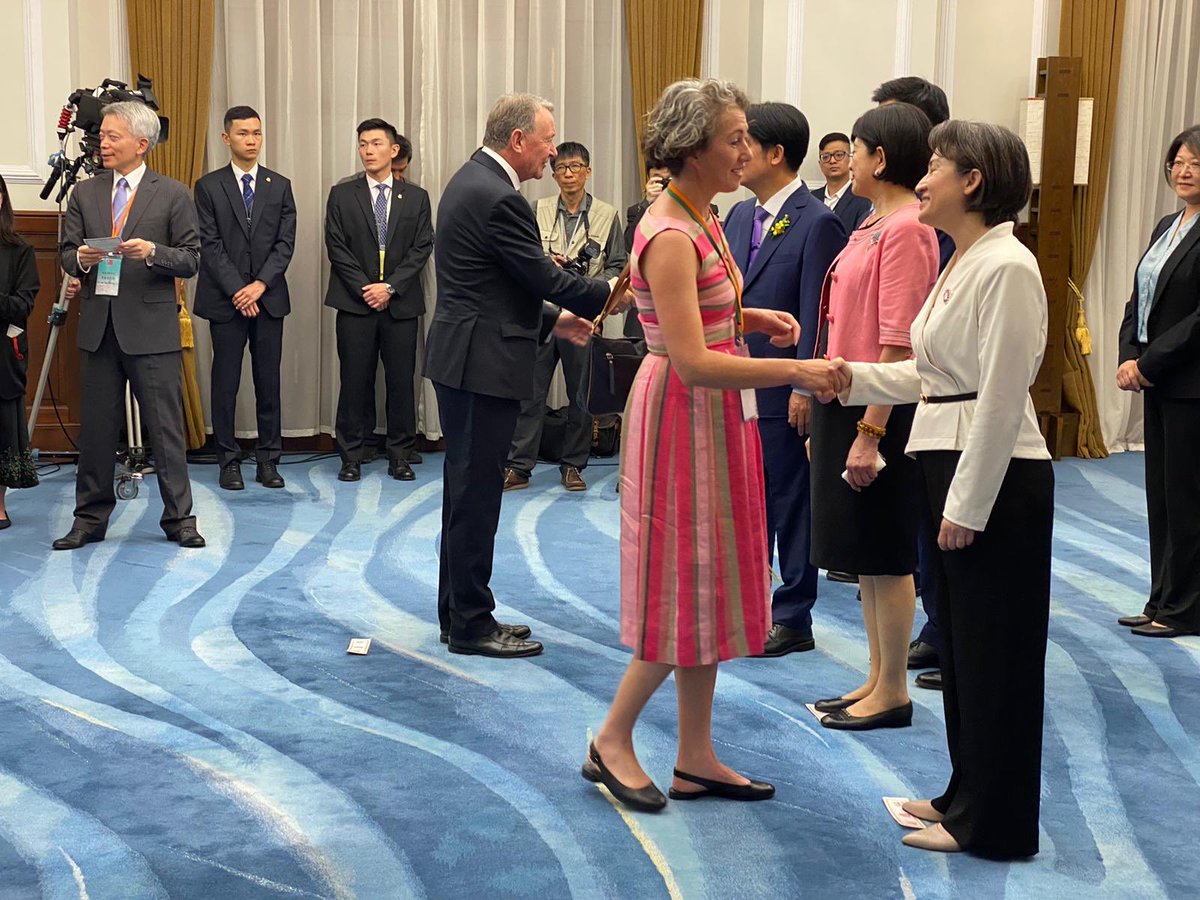 Wonderful to be in #Taiwan for inauguration of 5th democratically elected President @ChingteLai & Vice President @bikhim & to extend to him & people of Taiwan the congratulations of members of @UKParliament @SarahChampionMP as Taiwan defends democracy from endless #CCP threats
