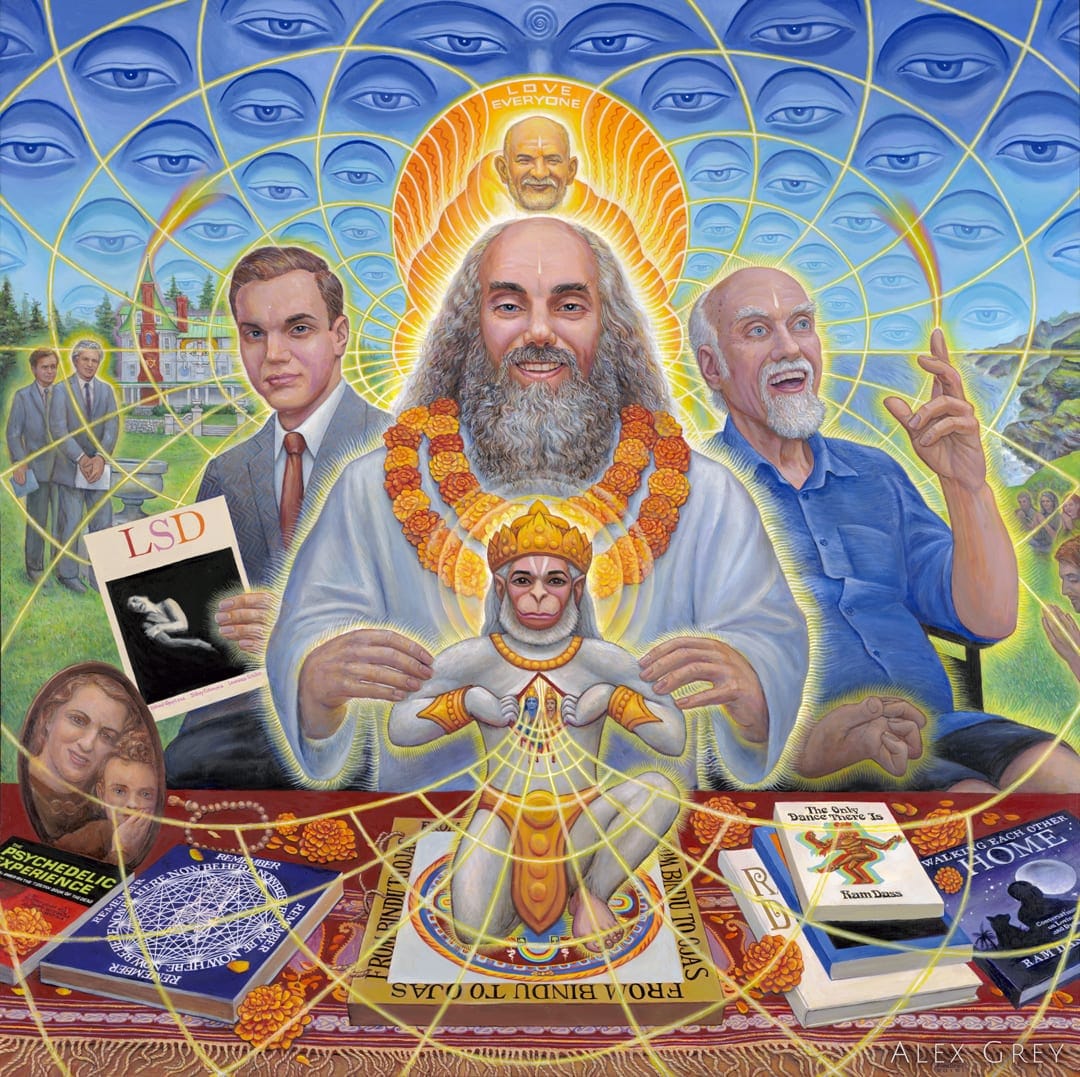 'Psilocybin is my friend. Psilocybin got me onto the spiritual path' ―Ram Dass • Ram Dass art by Alex Grey (@alexgreycosm)