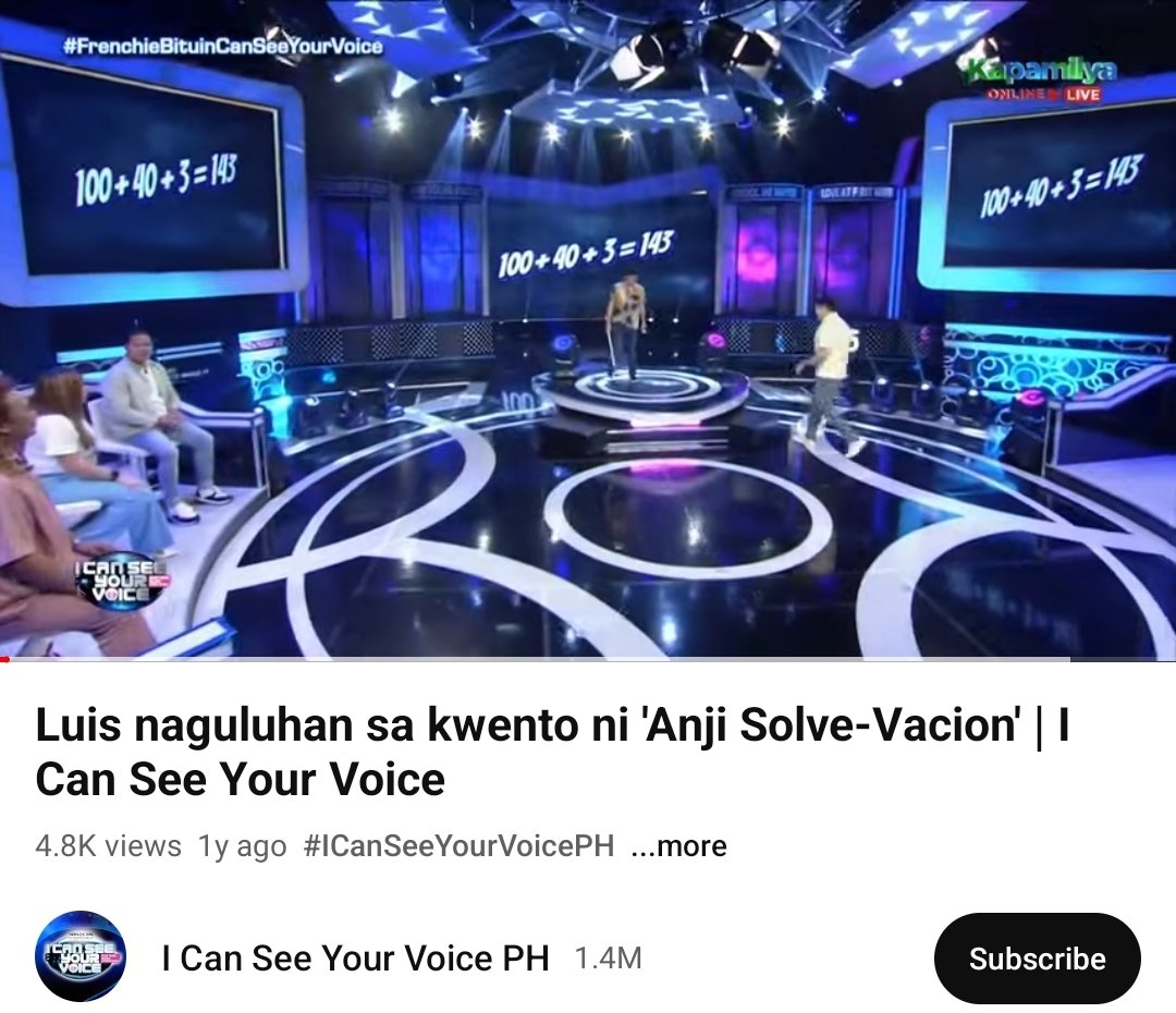 Nagamit na pala name ni Anji sa I Can See Your Voice #ICanSeeYourVoice
Anji Solve-Vacion hehe

youtu.be/EFMLUfMGUOo?si…

#AnjiSalvacion