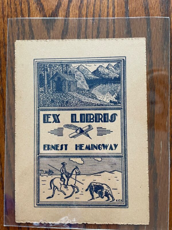 Ernest Hemingway - Unused Bookplate ebay.com/itm/Ernest-Hem… #ad 📘