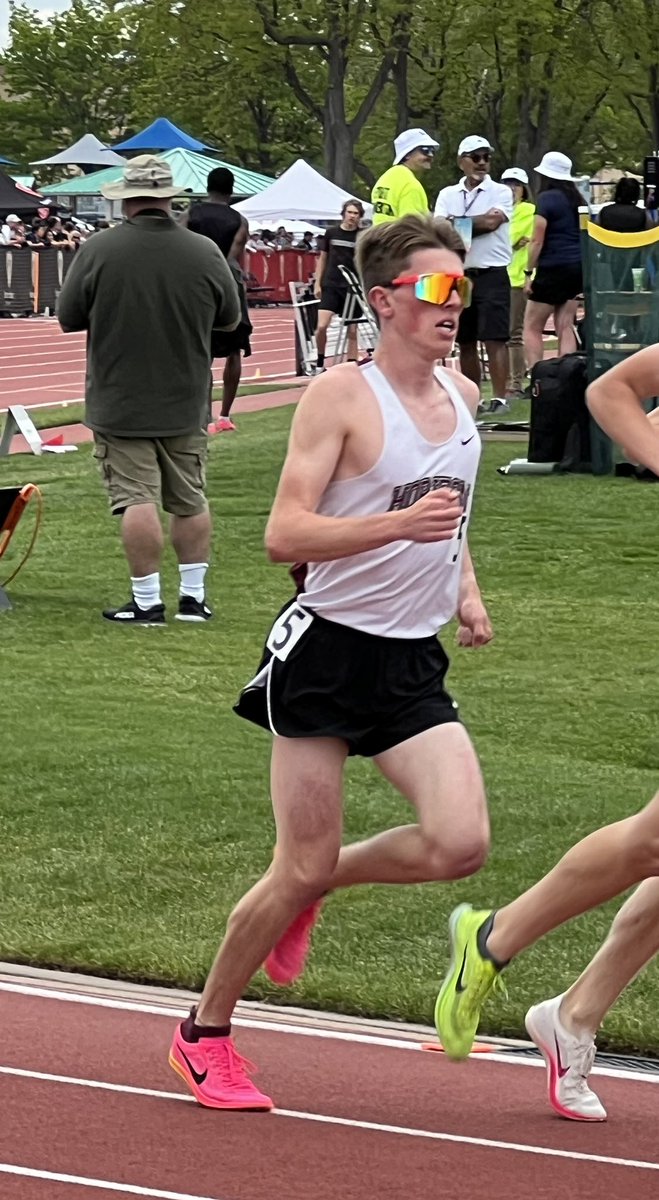 @skier_boi_21 wraps up his State Track meet with an 8th place finish in the 1600m run! Ran a great race to finish on the podium! Great job, Ethan! #HawkNation