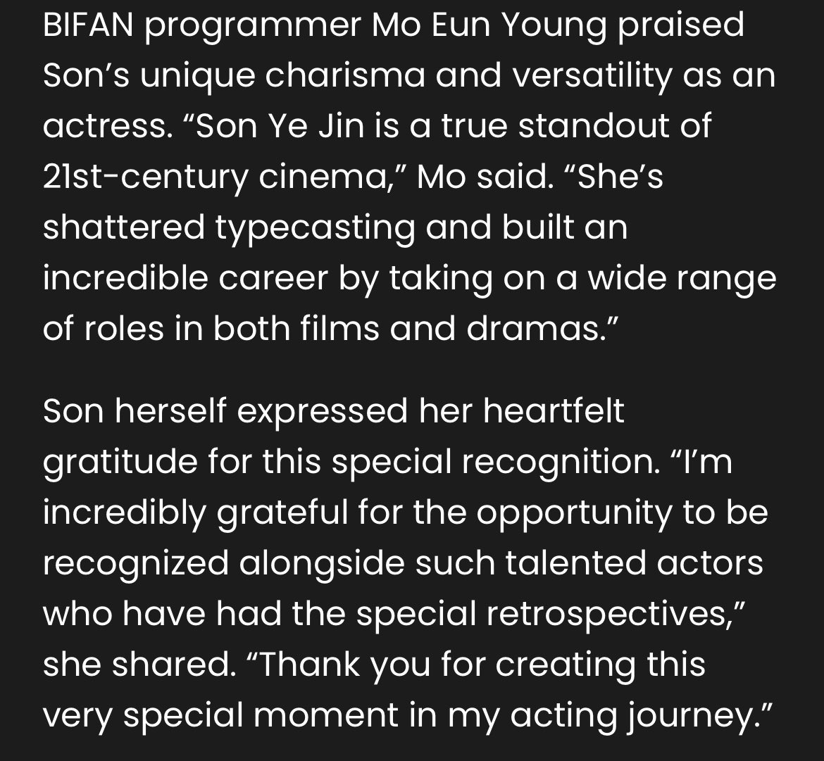 Son Yejin the unrivaled movie star of her generation