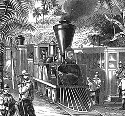 El primer ferrocarril en Colombia fue el Ferrocarril de Panamá, construido por la Panama Railroad Company entre 1850 y 1855, que conectaba el Océano Atlántico con el Océano Pacífico a través del istmo de Panamá, que en ese momento era parte de Colombia.