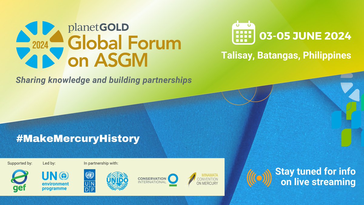 🗓 In 2 weeks, planetGOLD will bring together some of the world’s leading thinkers & practitioners to discuss the most important issues facing projects & the artisanal & small-scale gold mining sector globally. ➡️Find more info: planetgold.org/2024-global-fo… #MakeMercuryHistory