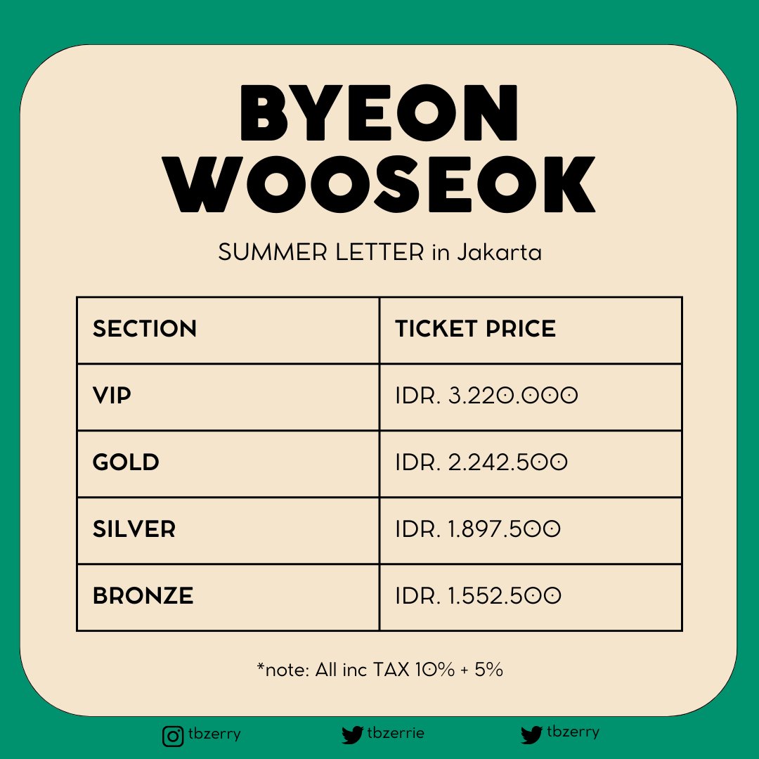 Estimate price untuk fanmeet byeon wooseok di jakarta👀👀👀

#SUMMERLETTER
#변우석 #ByeonWooSeok
#Varoentertainment #APlanetent #Fangirlasia
#TAP #ThreeAnglesProduction