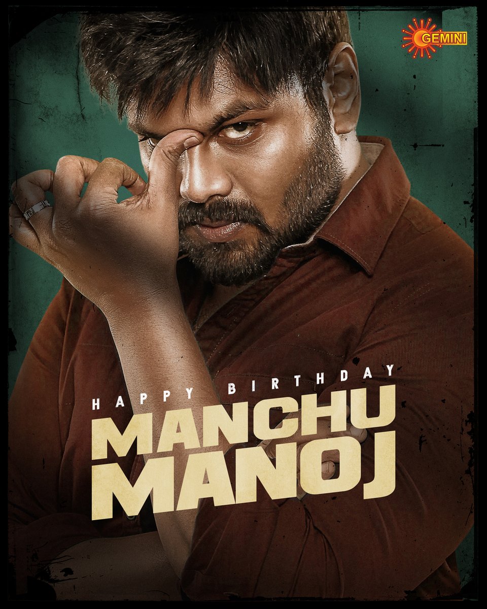 Wishing the Rocking Star @HeroManoj1 a very happy birthday
#HBDManchuManoj #ManchuManoj #GeminiTV #ComeHomeToGemini