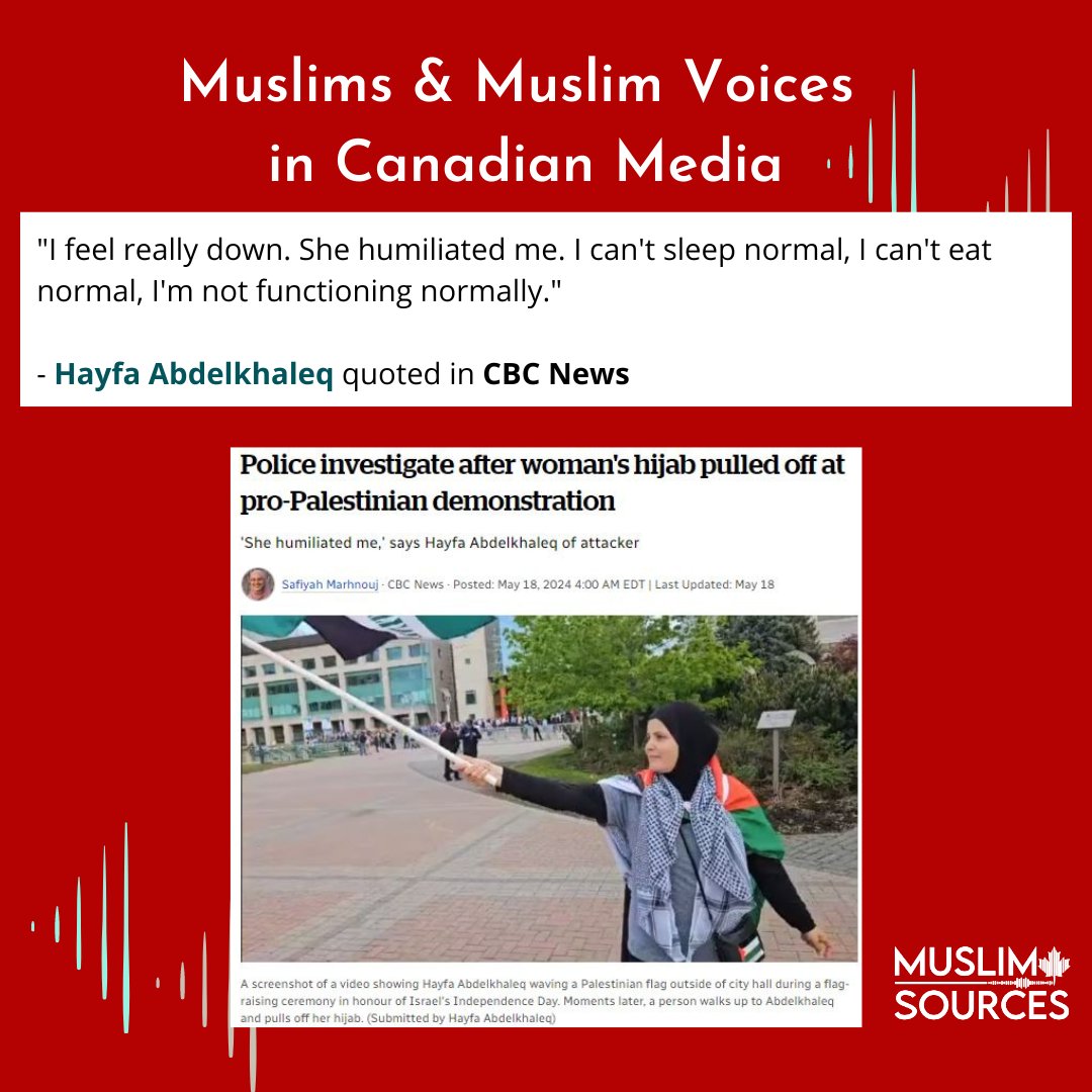 MuslimSources's tweet image. Our highlights of Muslims and Muslim voices in Canadian media this past week:  #amplifyingMuslimvoices