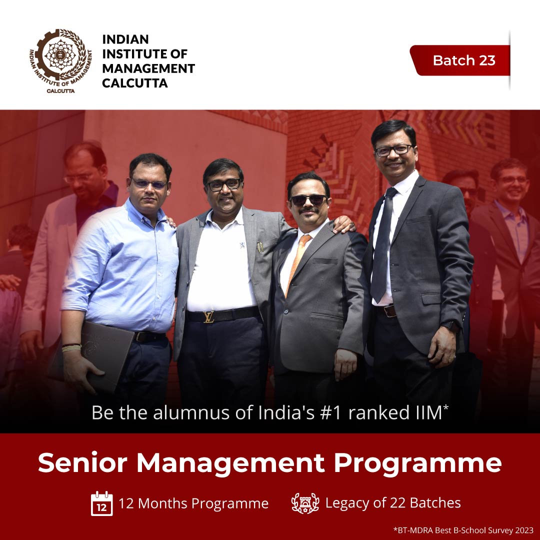 Enlist for IIM Calcutta's Senior Management Programme and acquire Crisis Leadership Skills from Industry Experts in Batch 23 and gain Esteemed Alumni Status! 🎓 Apply now - bit.ly/IIMC_SMP_23_In…