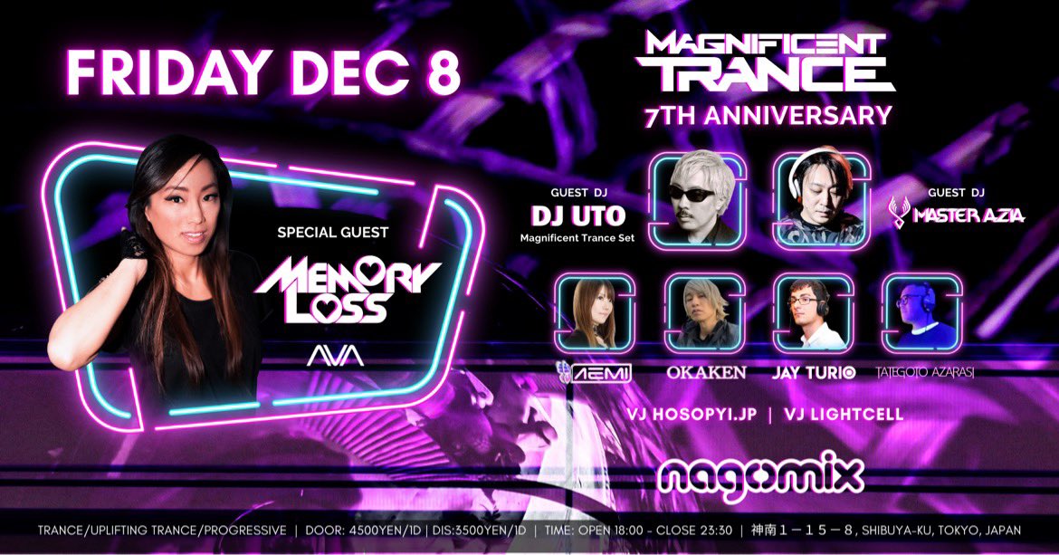 Last year's 7th anniversary 🍣 #magnificent_trance #nagomix #trance #dance #rt