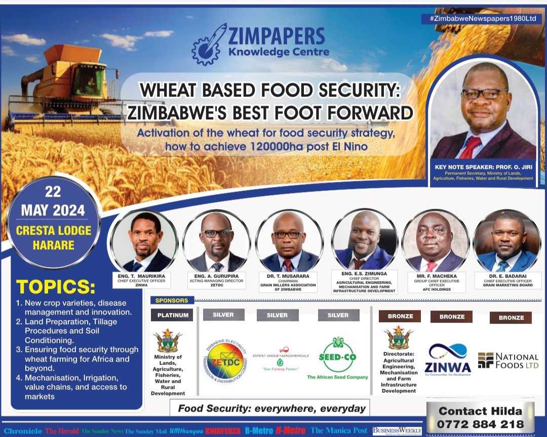 Wheat Based Food Security is Zimbabwe's best foot forward.