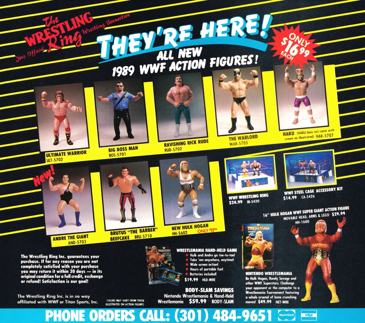 All New 1989 WWF Action Figures! ⭐ #WWF #WWE #Wrestling #UltimateWarrior #BigBossMan #RickRude #Warlord #Haku #AndreTheGiant #BrutusBeefcake #HulkHogan #LJN