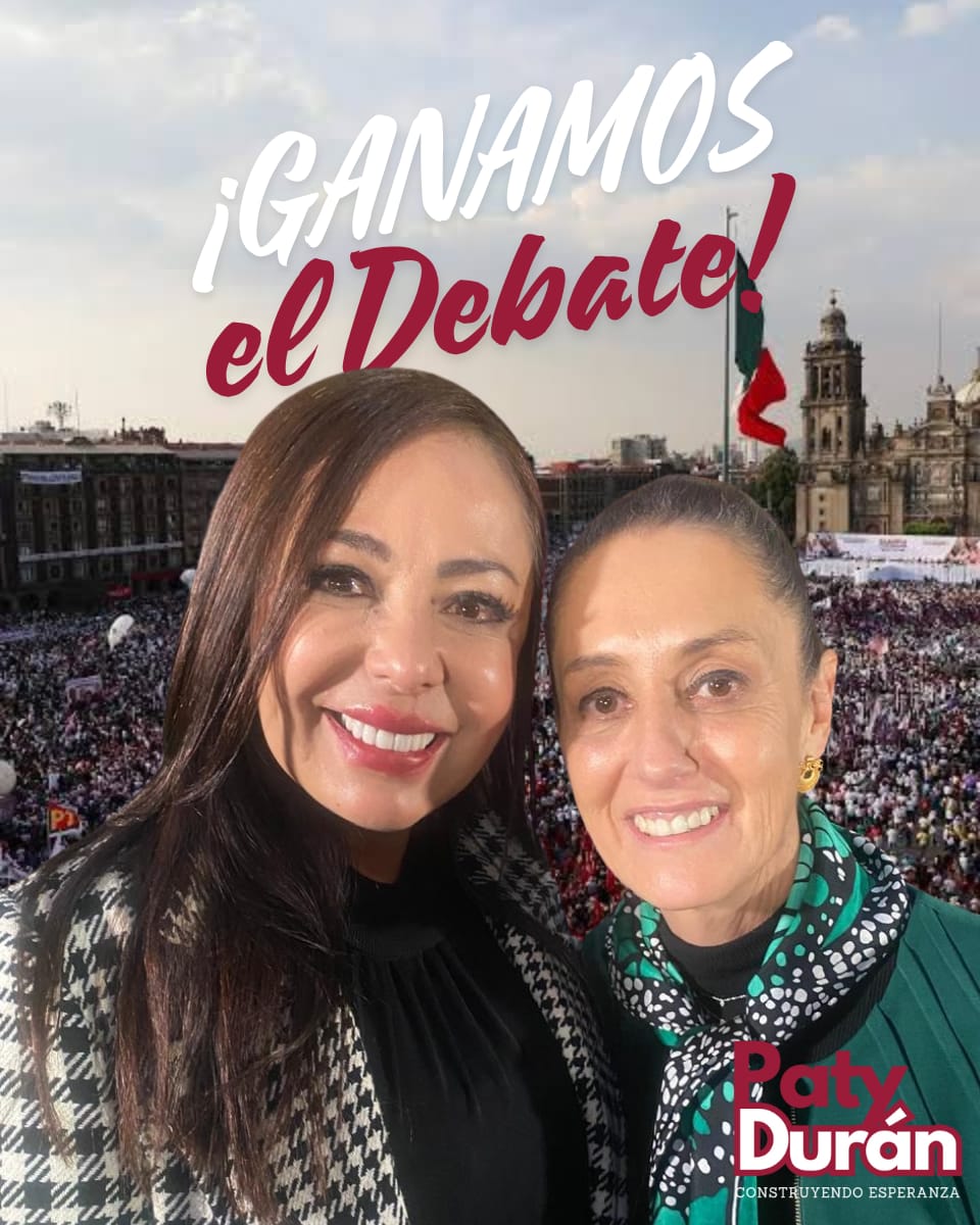 Ganamos el #DebateIne . Una vez más queda claro que nuestro país quiere la transformación. #ClaudiaArrasará este 2 de junio.