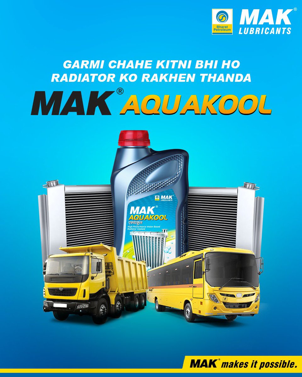 Keep your #vehicle cool and running smoothly this #summer with #MAKAQUAKOOL, the high-performance, water-based #radiatorcoolant. Enhances #Heat Removal & Transfer Efficiency, Protects #Radiator from Rust & Corrosion, Improves #Engine #Cooling, #EcoFriendly Formula #trucks #buses