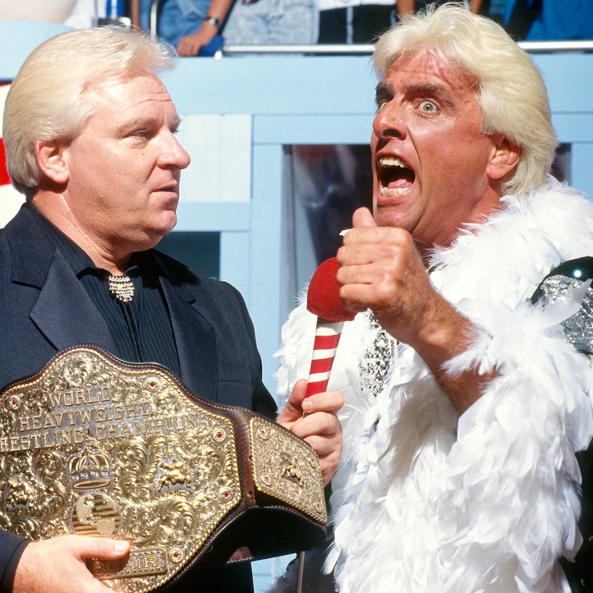 🎥 Federation Flashback! 'The Nature Boy' Ric Flair arrives in the WWF armed with the World Heavyweight Championship belt! Wooooo! September 9, 1991. #WWF #WWE #Wrestling #BobbyHeenan #RicFlair