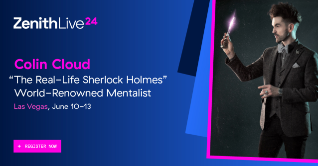nateoneil's tweet photo. Join World-Renown Mentalist, Colin Cloud at Zenith Live '24! Lean in, laugh, and be astounded in a mind-blowing interactive performance like nothing you’ve seen before. Don't miss it! Register now: https://t.co/8zQlOo943m #ZL2024 https://t.co/xKV9kw6V4j https://t.co/hojubV4qpq