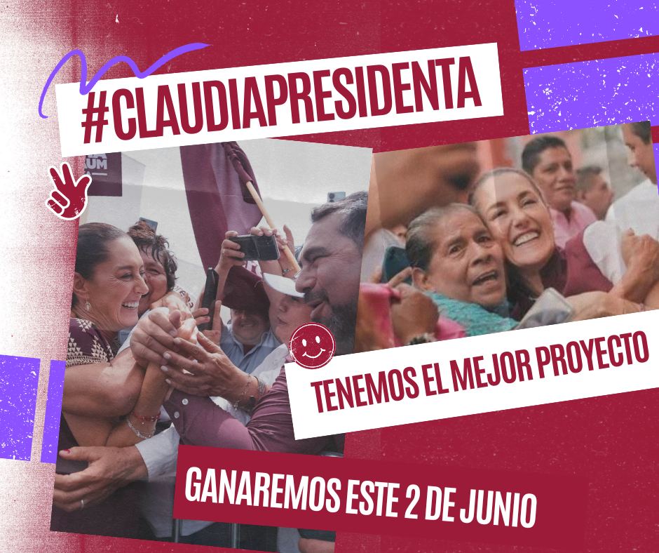 ArmyLilLil's tweet photo. Una victoria aplastante de @Claudiashein en el tercer debate y falta la victoria el 2 de junio.

Por una presidenta honesta, sensata, que se preocupa por el pueblo, una mujer inteligente y de palabra, la mejor candidata! 💜

#JUCOVID PRESENTE 
#ClaudiaPresidenta https://t.co/rxoTPywKnf
