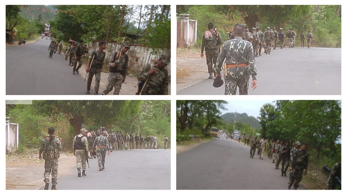 Kandhamal Police conducted flag march & foot patrolling along with CAPF personnel in different sensitive GP/municipality areas of Kandhamal district to ensure a free, fair, and incident-free upcoming #GeneralElections2024. @DGPOdisha @odisha_police @igpsr @ECISVEEP @OdishaCeo