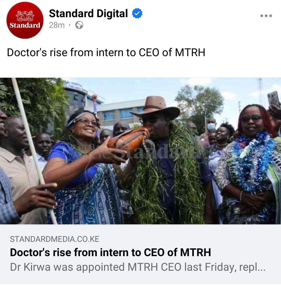 All doctors must pass through internship. How is that a headline? @StandardKenya, it's like a mother being pregnant. Congratulations 🎊 Dr. Kirwa @MTRHofficial