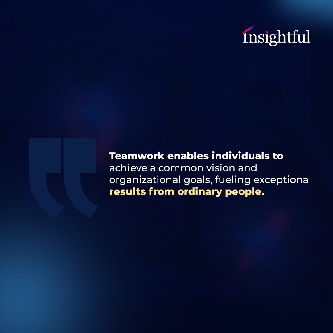 Together, we transform dreams into reality and achieve extraordinary results. 

#Mondayquote #insightfultechnologies