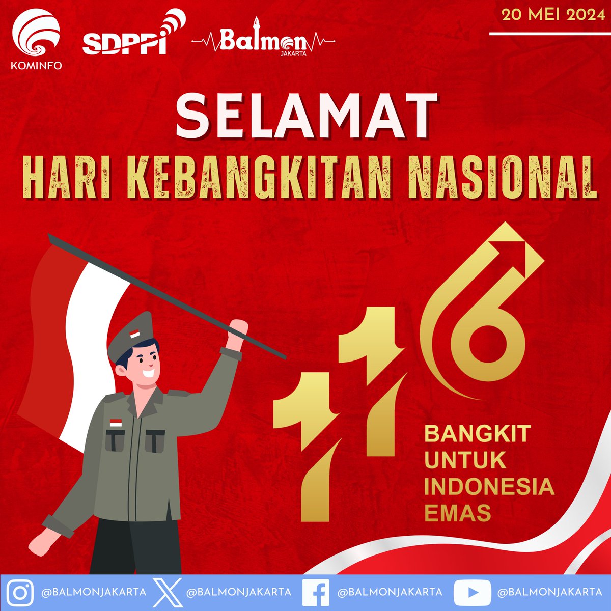 Selamat Hari Kebangkitan Nasional Ke - 116 🇮🇩✊🏼😲 #SahabatFrekuensi

Harkitnas tahun ini diperingati dengan mengangkat tema : 'Bangkit Untuk Indonesia Emas' 😁👑🇮🇩

️(1)
#Harkitnas #Harkitnas116 #Harkitnas2024 #HariKebangkitanNasional #BangkitUntukIndonesiaEmas
#BalmonJakarta