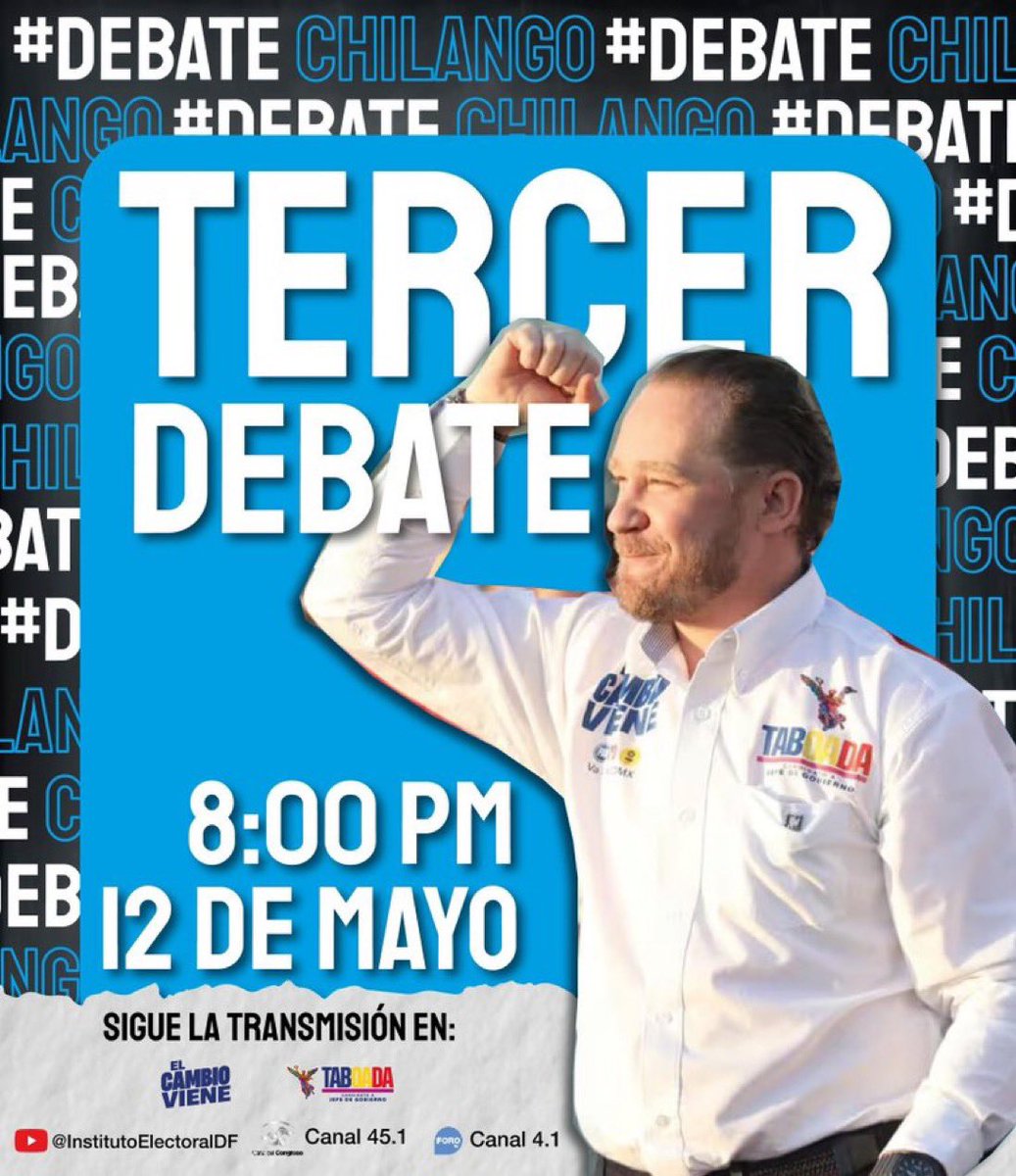 EmilioAlvarezI's tweet image. #ElCambioViene 
#TaboadaEsSeguridad 

#DebateChilango