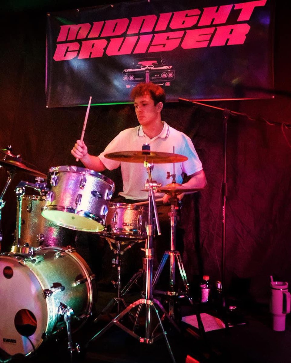 🥁 Meet Ethan, the heartbeat of Midnight Cruiser! 🌟 Catch his infectious rhythm live on May 11th at the Buck & Ear Pub, Steveston, 9:30 PM. Experience why we can't get enough of his vibes! 🎶💥 #DrummerLife #MusicLover #MidnightCruiserBand

🎸 Don’t miss out—let’s rock this! 🖤