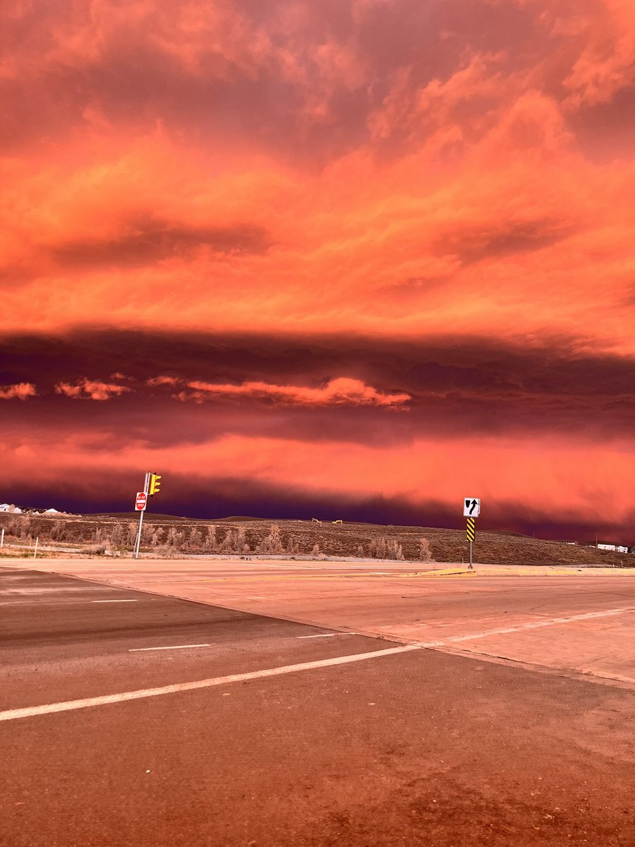 Red sky at night… My son took this photo yesterday evening in Park City, Utah as we stopped at a traffic light. No filter. Cars were pulling off the roads to take pictures. Quite a sight…