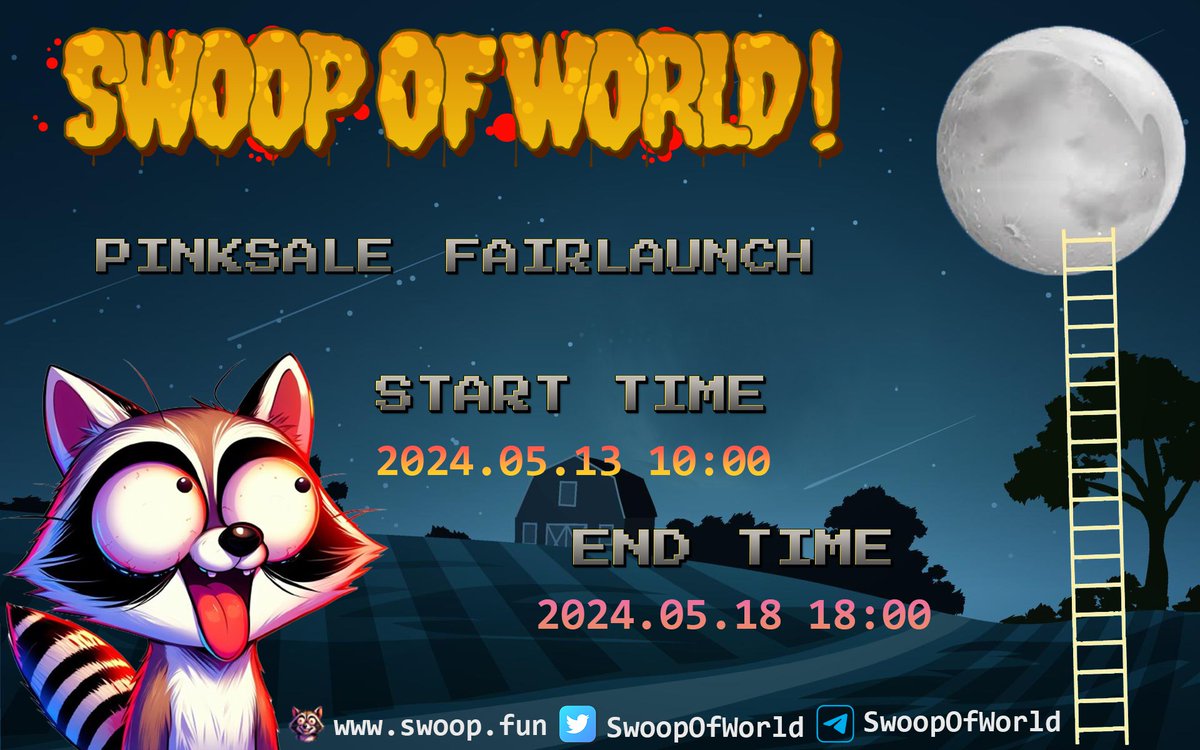SwoopOfWorld's tweet photo. 🕑Hours until the start of the Fairlaunch
💟Like +🔃RT 
👍Follow @SwoopOfWorld🔔
👇Drop your $SOL wallet 💰
✅Within 24 Hours⏳
👑3 random Winners🥇
💰Reward : 0.25 $SOL
➡️https://t.co/Q1S0B39MmZ
💯https://t.co/c479YAGgc3
#Solana #SOL #CMC #CoinGecko #memetoken #SwoopOfWorld https://t.co/NkntMsFMaL