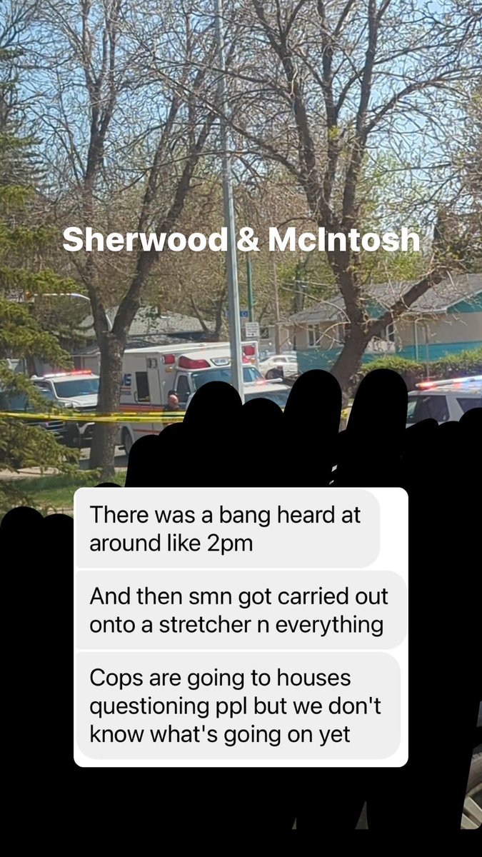 “I live down the street, three guys walked by a guy changing his tire and one of them shot him. 😳” #yqr