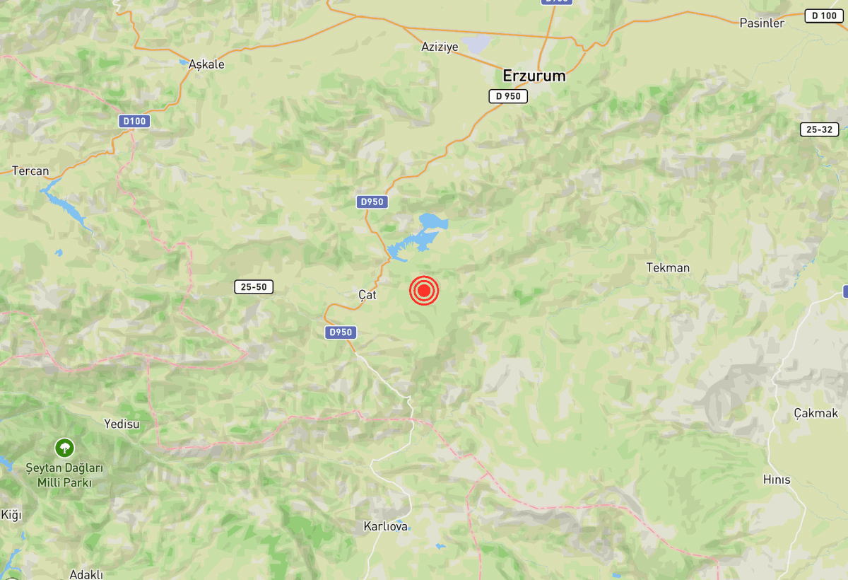#deprem #DEPREMOLDU #SONDAKIKA #Erzurum
        
Yer: Budaklar-Cat (Erzurum)
Büyüklük: 2.1
Derinlik: 9.2 km
Tarih: 2024.05.13 03:25:35
Konum: google.com/maps?q=39.616,…