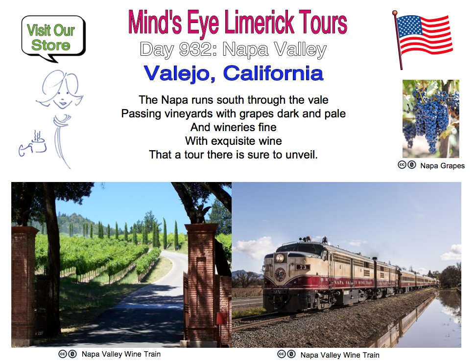 #Limerick #entertainment #humor #Valejo #California #NapaValley #vineyards #wine #WineTrain zazzle.com/store/mindseye…
