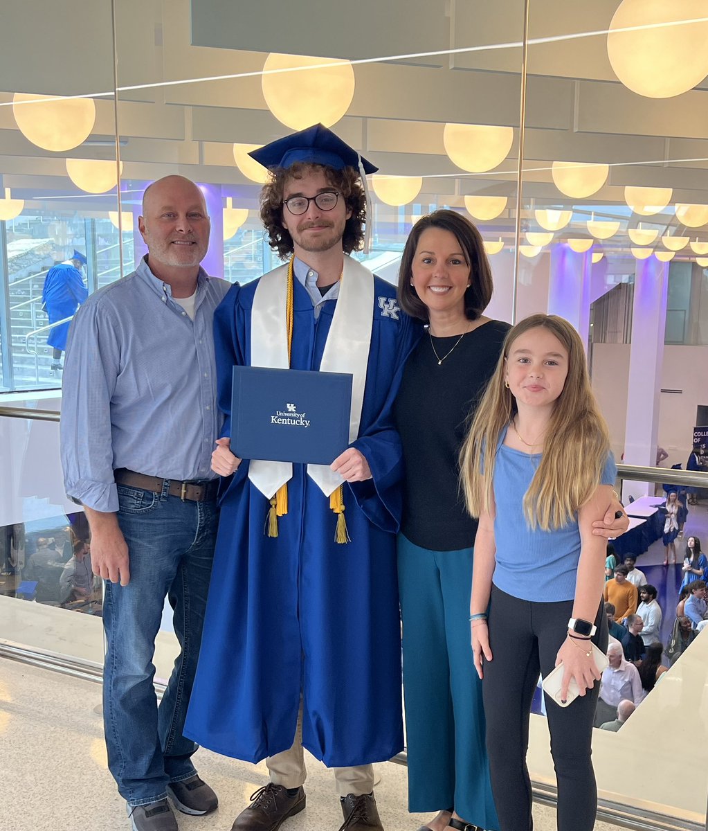 #UKGrad 💙🤍 He graduated in three years with honors and a 4.0! I love this kid!