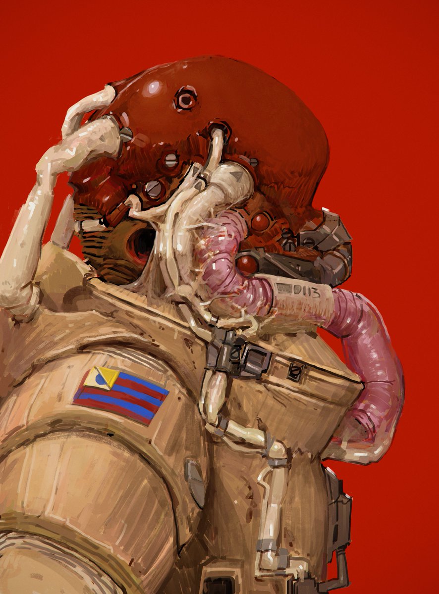 CheeF0ng's tweet photo. The Astronaut.  revisiting my biomimetic series for #MaySketchADay number 12 https://t.co/UYmpAQ6ruI