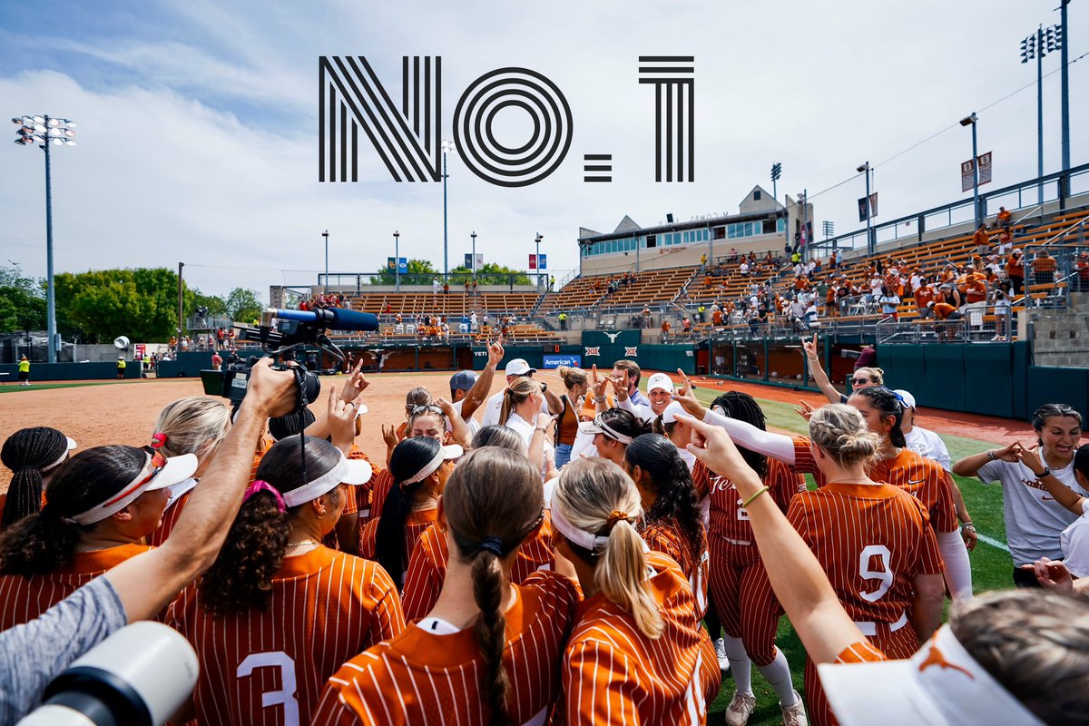 For the first time is school history, @TexasSoftball is the No. 1 overall seed. They’ll host Siena, Saint Frances and Northwestern at McCombs Field.