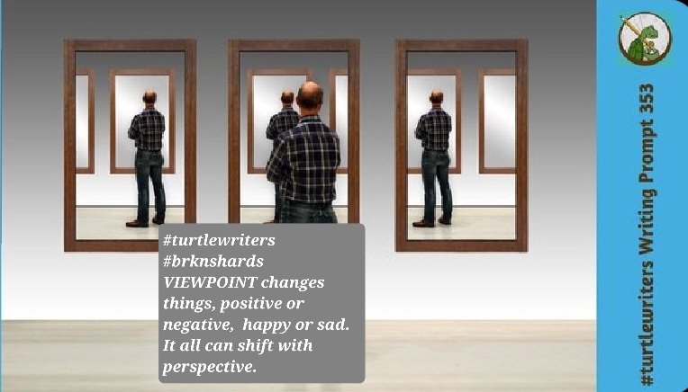 #turtlewriters #brknshards  VIEWPOINT changes things, positive or negative,  happy or sad. It all can shift with perspective.