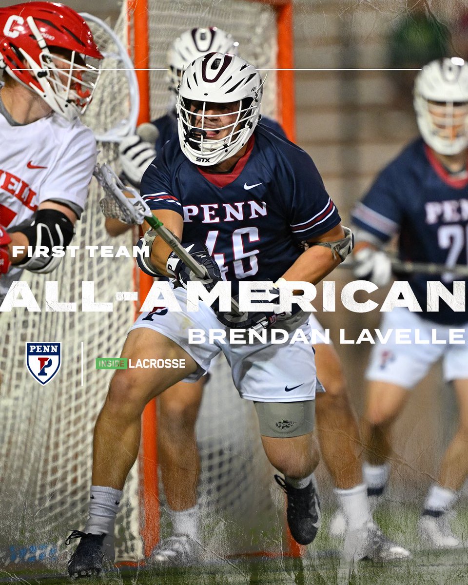 Add @Inside_Lacrosse First Team All-American to @brendanlavelle2’s resume ✍️ #ILPL // #FightOnPenn🔴🔵