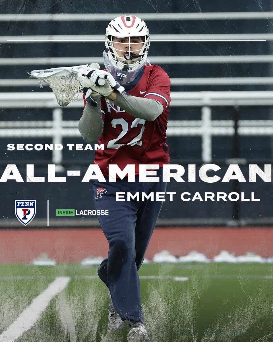 Inside Lacrosse agrees 🤝 @emmetcarroll16 earns @Inside_Lacrosse Second Team All-America honors‼️ #ILPL // #FightOnPenn🔴🔵