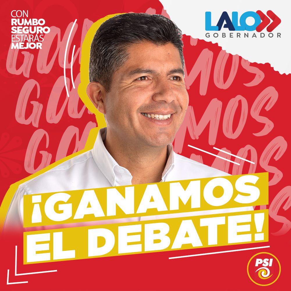 Las y los poblanos fuimos testigos de que por su experiencia, resultados, capacidad y propuestas, #LaloGobernador ganó el #DebatePuebla2024 👊🏻.

Así como tú, #YoJaloConLalo 👏🏻.