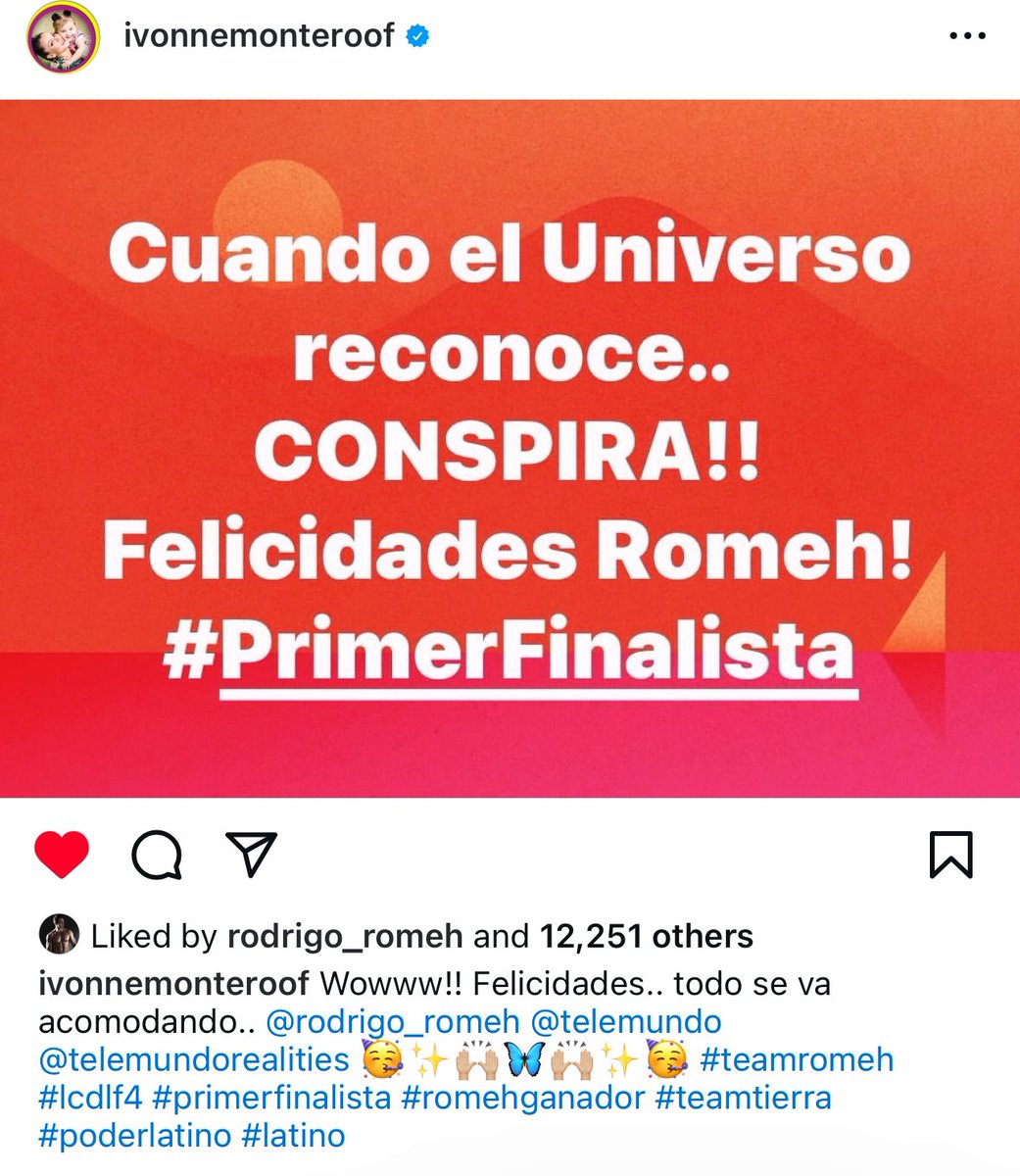 Ivonne Montero es TEAM ROMEH así que 🤫🌎❤️ #LCDLF4