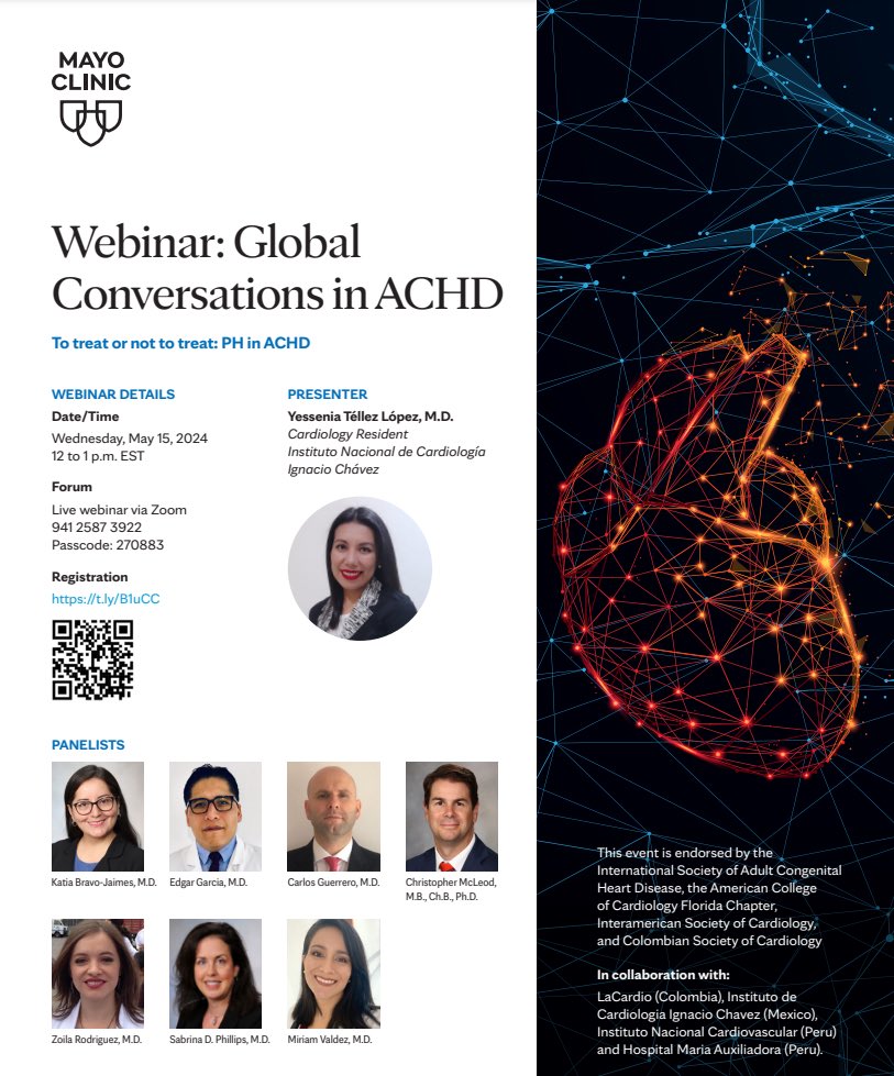 🚨#ACCFIT #ACHD #CardioTwitter #MedEd Join us in our 12th session of “Global conversations in ACHD” May 15th, 12-1pm EST With endorsement from @ISACHD @FloridaACC @SIAC_cardio @sccccardio