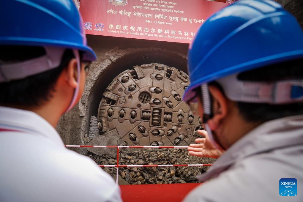 The China-built #Nepal's largest water diversion tunnel was completed on May 8, one year ahead of schedule. The 13.3-km-long #tunnel is expected to divert water from the Sunkoshi River to the Marin River to irrigate 122,000 hectares of farmland in 5 districts in the Terai Plains.