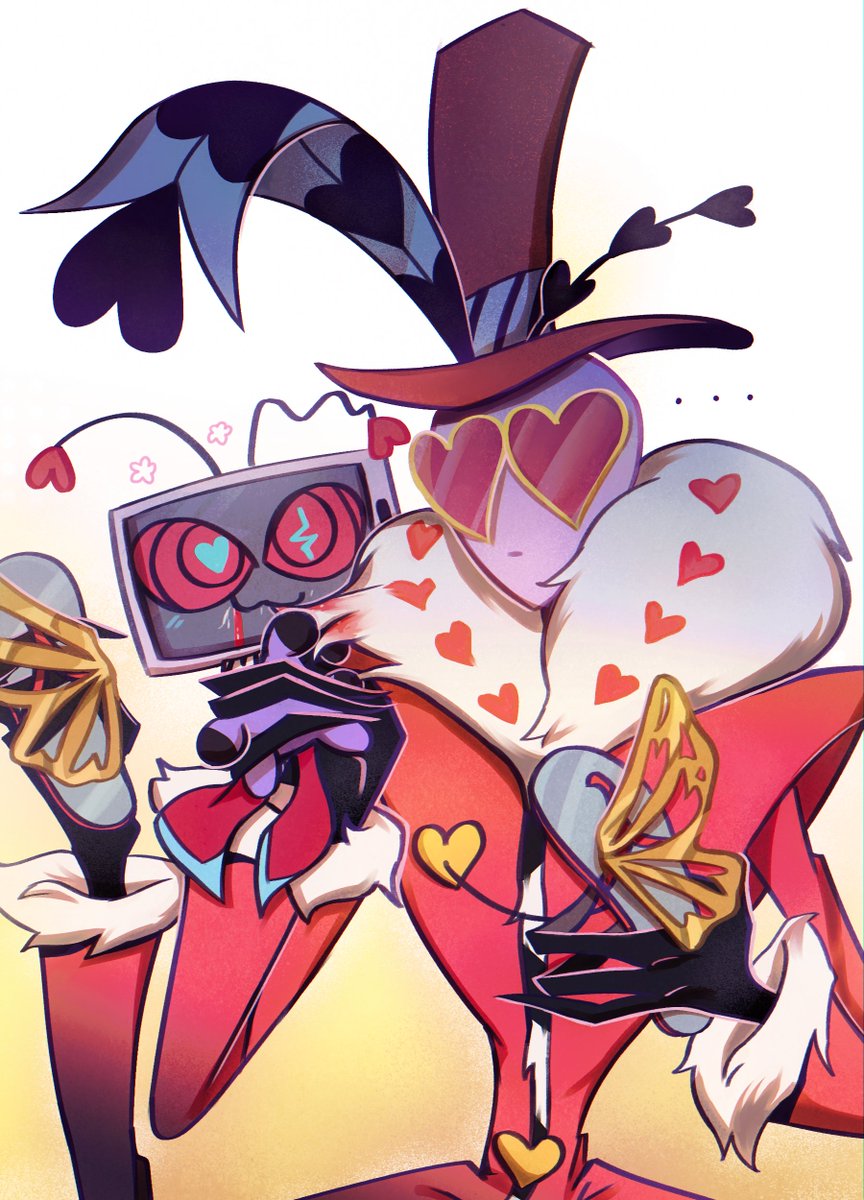 Mamiii
I asked my brain can I finish my old wips first and it said, No, mejor Valentino con la chancla👡
Vax is just too cute so he is contemplating his next move 

(dw baby will be fine)
#valentinohazbinhotel #vax