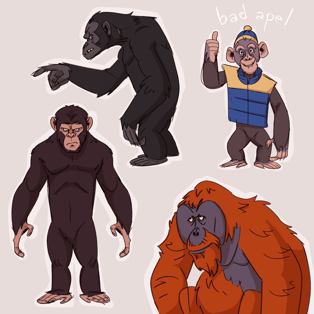 Caesar-verse animated? I dunno, I've just really wanted to play around with these characters I love to watch. Pick your fave! #planetoftheapes